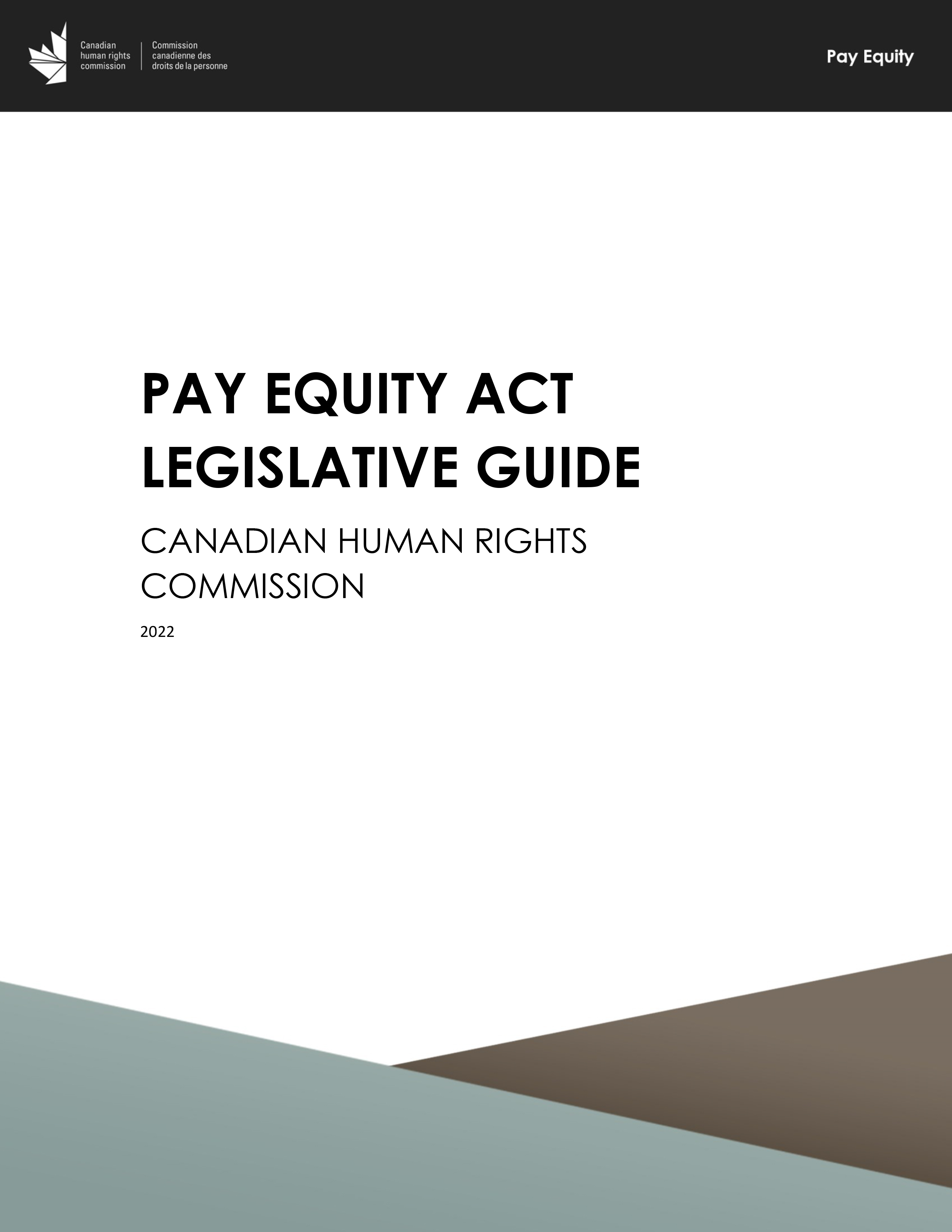 Pay Equity Act Legislative Guide